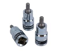 AB Tools T40 Torx / Star Male Bit Sockets 1/2" Drive 3Pc 55mm Chrome Vanadium Crv