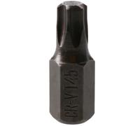 AB Tools T45 Torx Star Bit 30mm Length 10mm Shank Chrome Vanadium Hardened Tip Cr-V