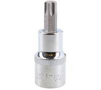 AB Tools T50 Male Torx Bit Star Socket 1/2" Drive Standard Internal Chrome Vanadium Steel