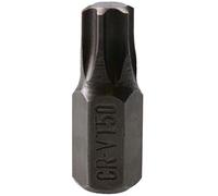 AB Tools T50 Torx Star Bit 30mm Length 10mm Shank Chrome Vanadium Hardened Tip Cr-V