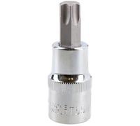 AB Tools T55 Male Torx Bit Star Socket 1/2" Drive Standard Internal Chrome Vanadium Steel