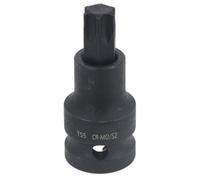 AB Tools T55 X 53mm 1/2" Drive Short Impact Impacted Torx / Star Male Socket By Bergen