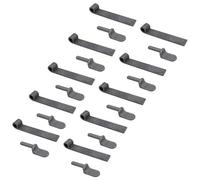 AB Tools Tailgate Straight Hinge 150 X 30mm + 12.5mm Weld On Gudgeon Pin Self Colour 10Pk