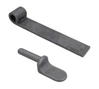 AB Tools Tailgate Straight Hinge 150 X 30mm + 12.5mm Weld On Gudgeon Pin Self Colour 1Pk