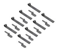 AB Tools Tailgate Straight Hinge 150 X 30mm + 12.5mm Weld On Gudgeon Pin Self Colour 8Pk