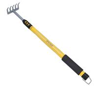 AB Tools Telescopic Extendable Adjustable Handle Garden Rake 605mm - 865mm Leaves