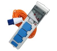 AB Tools Tent Caravan Campsite Mains Electric Hook Up With Rcd, Usb & 15M Cable