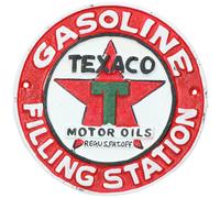 AB Tools Texaco Round Cast Iron Sign Plaque Wall Garage Workshop Shop Petrol Station