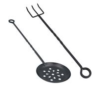 AB Tools Toasting Fork & Chestnut Roaster Loop Twisted Fire Wood Burner Steel Metal