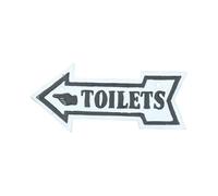 AB Tools Toilet Arrow Loo Cast Iron Sign Plaque Door Wall Fence Post Cafe Shop Pub Hotel