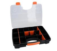 AB Tools Tool Storage Box Case Organiser 17 Removable Compartments For Screws Fixings