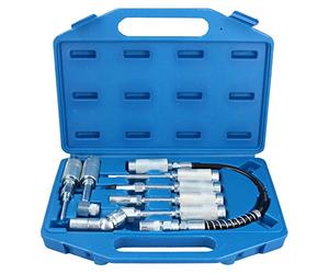 AB Tools-Toolzone Manual Grease Gun Adaptor Adapter Kit Lube Accessory Hose Kit + Extension 7pc
