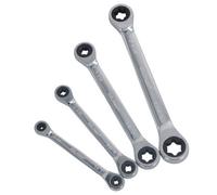 AB Tools Torx / E Ratchet Spanner Wrench Set Double Ended E6 - E24 4Pc Set