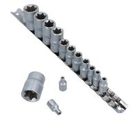 AB Tools Torx / Star Female Sockets 14Pc Set 1/4" Dr 3/8" Dr And 1/2" Dr E Socket