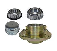 AB Tools Trailer Cast Wheel Hub 4" PCD 1" Taper Bearing 4 Stud With Wheel Nuts And Cap