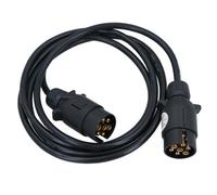 AB Tools Trailer Light Electrics 2.5M Extension Cable Lead Male To Male 7 Pin Plugs