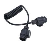 AB Tools Trailer Light Electrics Extension Lead Curly Cable 1.5M 13 Pin Type 8 Pin Plugs Male