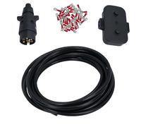 AB Tools Trailer Light Electrics Rewire Kit Plug, Junction Box, 10m Cable Wire Terminals
