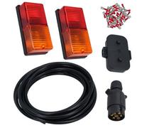 AB Tools Trailer Light Wiring Kit - Medium Lights, Plug, Junction Box, 5M Wire, Terminals