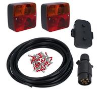 AB Tools Trailer Light Wiring Kit - Small Lights, Plug, Junction Box, 5M Wire, Terminals