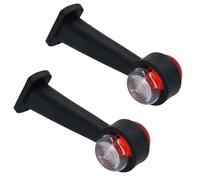 AB Tools Trailer Side Marker With Rubber Base Red White Front Rear Light Lamp PAIR TR153