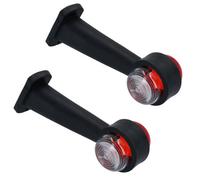 AB Tools Trailer Side Marker With Rubber Base Red White Front Rear Light Lamp Pair Tr153