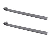 AB Tools Trailer Tailgate Strap Hinge Self Colour 12.5mm Pin Weld On 460mm Long 2Pc