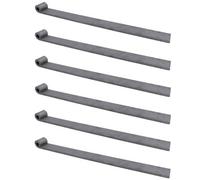 AB Tools Trailer Tailgate Strap Hinge Self Colour 12.5mm Pin Weld On 460mm Long 6Pc