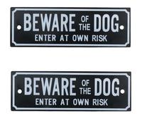 AB Tools Two Beware Of The Dog Enter At Own Risk Home Gate Dog Warning Sign