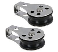 AB Tools Type 2 Marine Pulley Block 26mm Diameter Nylon Wheel Stainless Steel 2Pc