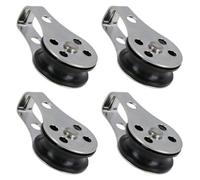 AB Tools Type 2 Marine Pulley Block 26mm Diameter Nylon Wheel Stainless Steel 4Pc