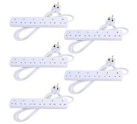 AB Tools Uk Plug 6 Gang Way Socket Extension Lead Adaptor Sockets With 2M Cable 5Pc