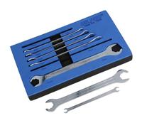 AB Tools Ultra Thin Ratcheting Action Spanner Wrench Set Double Ended 6 - 19mm 7pc