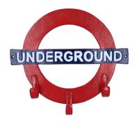 AB Tools Underground Coat Jacket Key Hanger Rack 3 Hooks Pegs Wall Hall House London