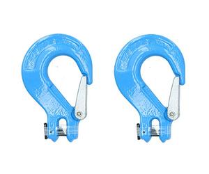 AB Tools-US Pro Clevis Sling Hook Safety Catch Max Lifting Capacity 2 Ton For 8mm Chain 2pk