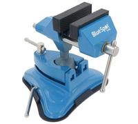 AB Tools Vacuum Base Rotating Lockable Table Bench Vice 360 Degree Swivel 70mm Jaw