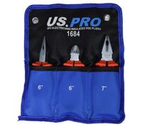 AB Tools Vde Insulated Electrical Electricians Plier Set Cutters Combo Long Nose 3Pc