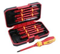 AB Tools Vde Insulated Screwdrivers Flat Pozi Phillips Torx Interchangeable Heads 13Pc