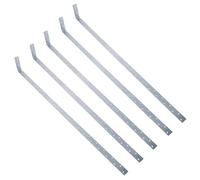 AB Tools Vertical Light Duty Restraint Strap 1000mm Length 100mm Bend Galvanised 5Pk