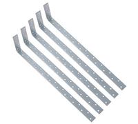 AB Tools Vertical Light Duty Restraint Strap 600mm Length 100mm Bend Galvanised 5Pk