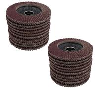 AB Tools-Vewerk 20 x Flap Discs 40 Grit Aluminium Oxide Angle Grinder 4.5" (115mm) Flat Sanding Grinding AU025