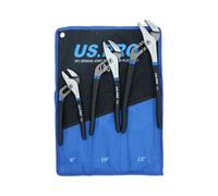 AB Tools Water Pump Waterpump / Plumbers Plier Wrench Set 3Pc 8" 10" 12" U S Pro At843