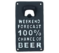 AB Tools Weekend Forecast Bottle Opener Cast Iron Sign Gift Garage Door Shed Bar