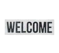 AB Tools Welcome Sign Cast Iron Sign Plaque Wall Fence Gate House Workshop Garage