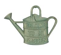 AB Tools Welcome To My Garden Watering Can Cast Iron Sign Plaque Door Wall House