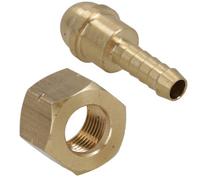 AB Tools Welding Gas Hose Connector 1/4 Hose Tail With 3/8 Bsp Left Handed Thread 1Pc