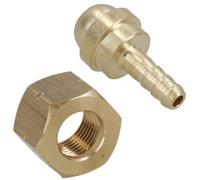 AB Tools Welding Gas Hose Connector 3/16 Hose Tail With 3/8 Bsp Left Handed Thread 1Pc