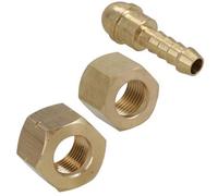 AB Tools Welding Gas Hose Connector 5/16 Hose Tail With 3/8 Bsp Rh + Lh Thread Nuts 2Pc