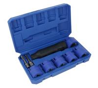 AB Tools Wheel Stud Cleaning Tool Rust Debris Cleaner for Metric Imperial Studs 9pc