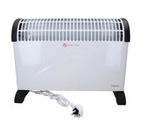 AB Tools White 2Kw Electric Fan Convector Heater Adjustable Thermostat Free Standing Home